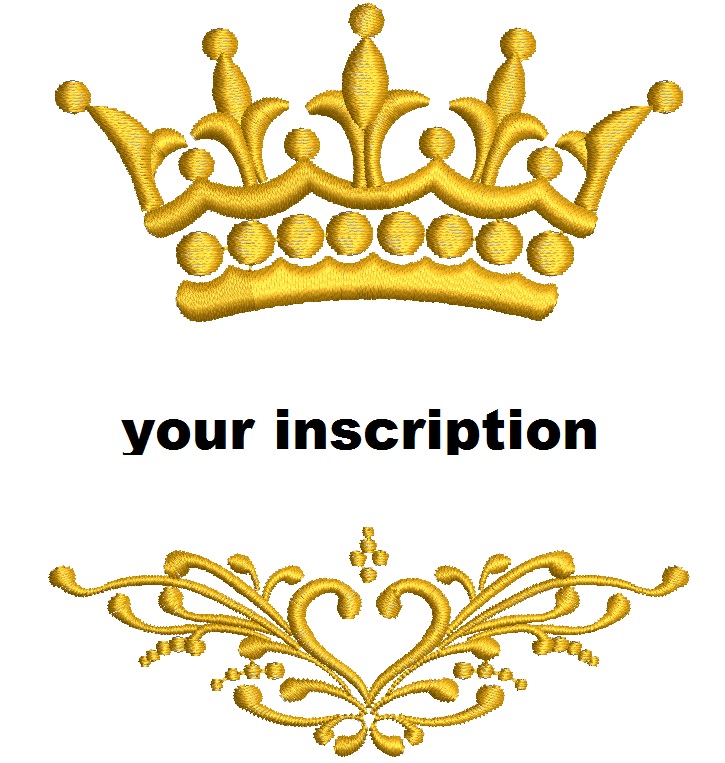 Crown and Pattern Machine Embroidery Design 