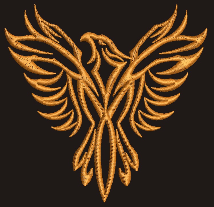 Phoenix Machine Embroidery Design 