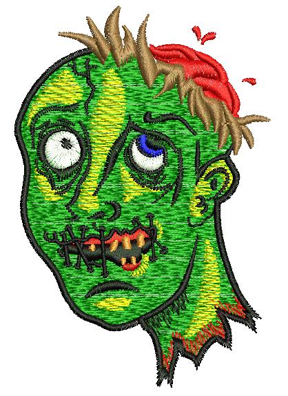Zombie Machine Embroidery Design  