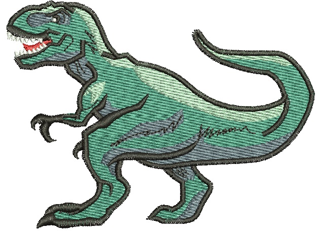 T-Rex Dinosaur Dragon Machine Embroidery Design 