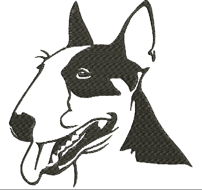 Bull Terrier Machine Embroidery Design 