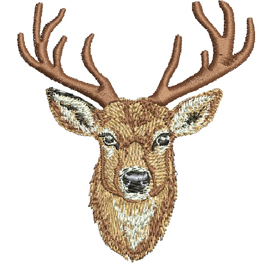Deer Whitetail Buck Machine Embroidery Design 