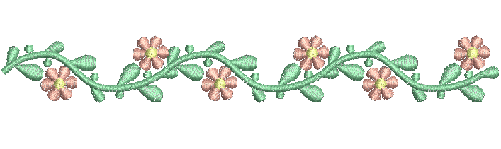 Flower Border Machine Embroidery Design 