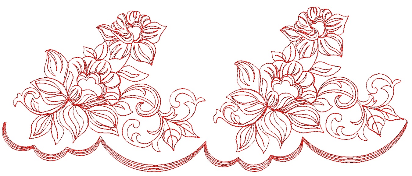 Border Embroidery Pattern Festoon Machine Embroidery Design 