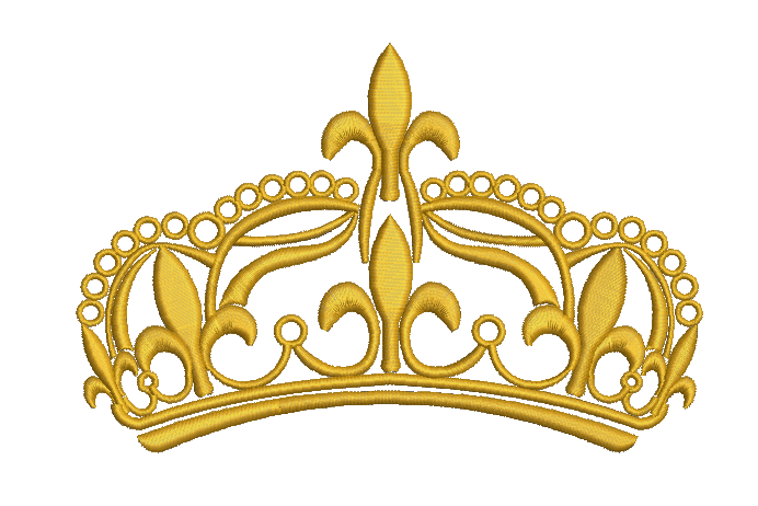 Elegant Royal Crown Machine Embroidery Design 