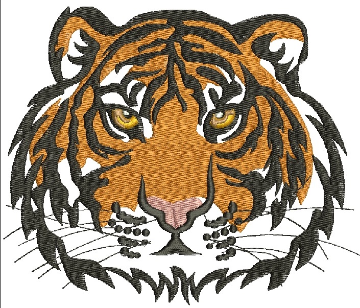 Tiger Wildcat Machine Embroidery Design for Jackets, Apparel, and Home Décor 