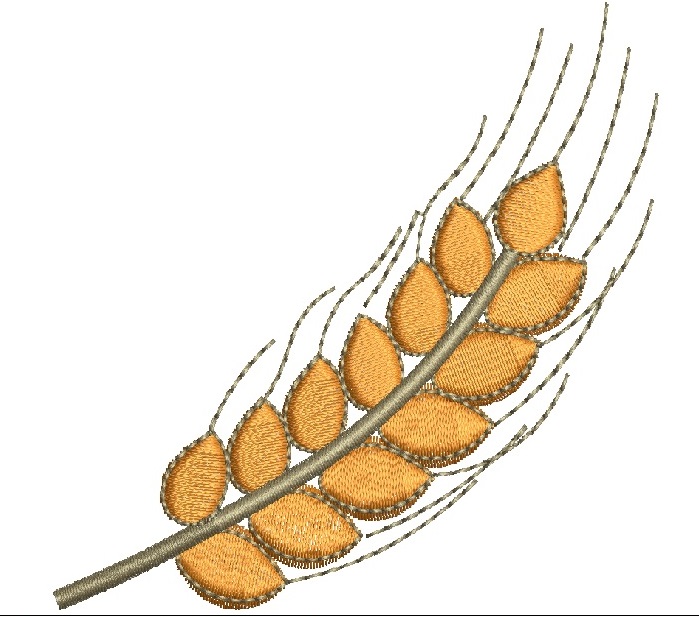 Wheat Machine Embroidery Design, Rustic Wedding Style, Botanical Grain Motif, 05022026