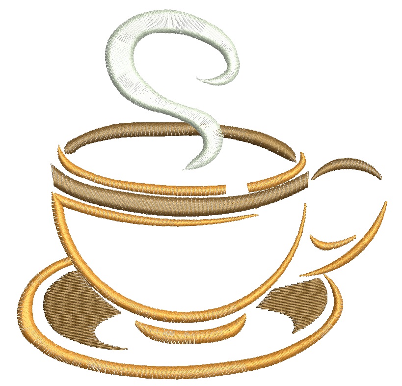 Cup of Tea Machine Embroidery Design 