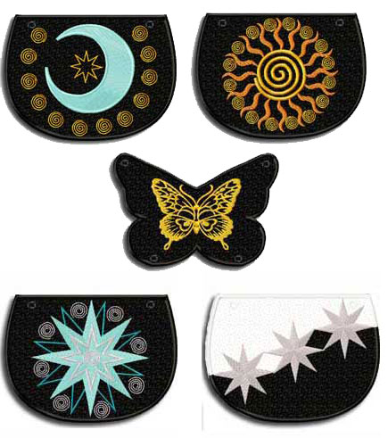 Elegant Girly Bags 5 Machine Embroidery Design 5x7 hoop