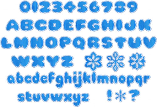 Snowflakes Alphabet Font Machine Embroidery Designs