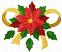 Poinsettia with Ribbon,  Stitches: 25322,  Size: 5.27 x 4.49,  Colors: 6