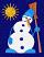 Sad Snowman,  Stitches: 10061,  Size: 3.00 x 3.85,  Colors: 7