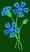 Cornflower Bouquet,  Stitches: 16956,  Size: 3.83 x 6.88,  Colors: 4