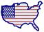 American Flag Map, Size: 6.81 x 4.8, Stitches: 30482, Colors: 4