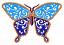 Butterfly #5,  Size: 3.88 x 2.62,  Stitches: 9909 