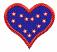 Patriotic Heart #2, Size: 2.91 x 2.63, Stitches: 9639, Colors: 3 