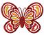 Butterfly #3,  Size: 3.81 x 2.78,  Stitches: 10196,  Colors: 4