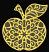 Gold Lacy Apple Machine Embroidery Design
