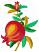 Pomegranates Branch # 2,  Stitches: 18480,  Size: 3.80" x 5.08,  Colors: 6