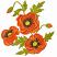 Poppy Bouquet,  Stitches: 28456,  Size: 5.02" x 5.31,  Colors: 4