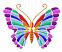 Butterfly #1,  Size: 3.84 x 3.03,  Stitches: 10925,  Colors: 8