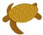 Sea turtle,  Size: 3.37 x 2.67,  Stitches: 6675,  Colors: 2
