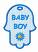 Baby Boy Hamsa Standalone, Size:2.29 x 3.09, Stitches: 10481