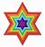 Star Of David #1,  Size: 3.41 x 3.89,  Stitches: 12933,  Colors: 7 