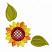 Sunflower Small Corner,  Size: 3.12 x 3.16,  Stitches: 10244,  Colors: 5 