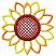 Sunflower #3,  Size: 3.83 x 3.84,  Stitches: 9038,  Colors: 4 