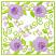 Sweet Pea Square,  Size: 3.85 x 5.09,  Stitches: 31281,  Colors: 5 