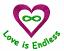 Love is Endless,  Stitches : 6859,  Size : 3.86" x 3.01"  Colors : 2 
