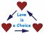 Love is a Choice,  Stitches : 4818,  Size : 3.86 x 2.98,  Colors : 3 