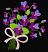 Violets Bouquet,  Stitches: 19728,  Size: 4.50 x 5.13,  Colors: 7