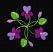 Violet Rosette,  Stitches: 4828,  Size: 2.53" x 2.56,  Colors: 6