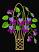 Small Violets Basket,  Stitches: 11864,  Size: 3.53" x 4.66,  Colors: 7