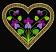 Violets Heart #2,  Stitches: 11443,  Size: 4.57 x 4.06,  Colors: 6