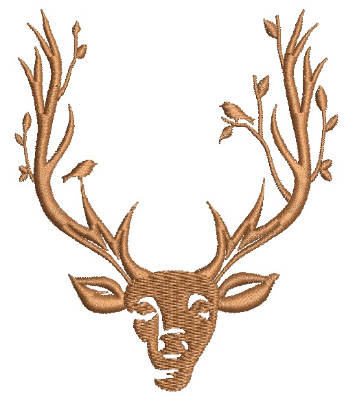 Deer head Machine Embroidery Design 