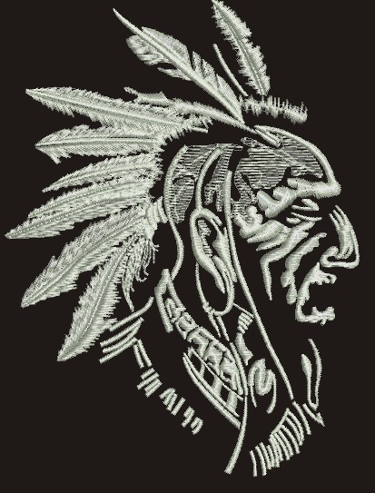 Native American Indian Headdress Machine Embroidery Design  