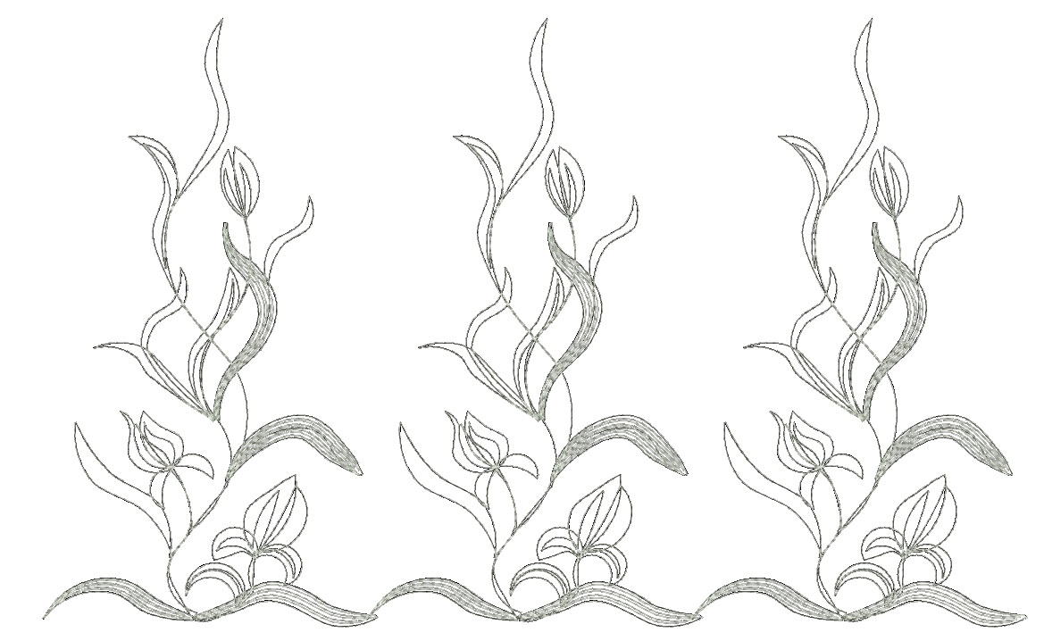 Festoon Border Machine Embroidery Design 