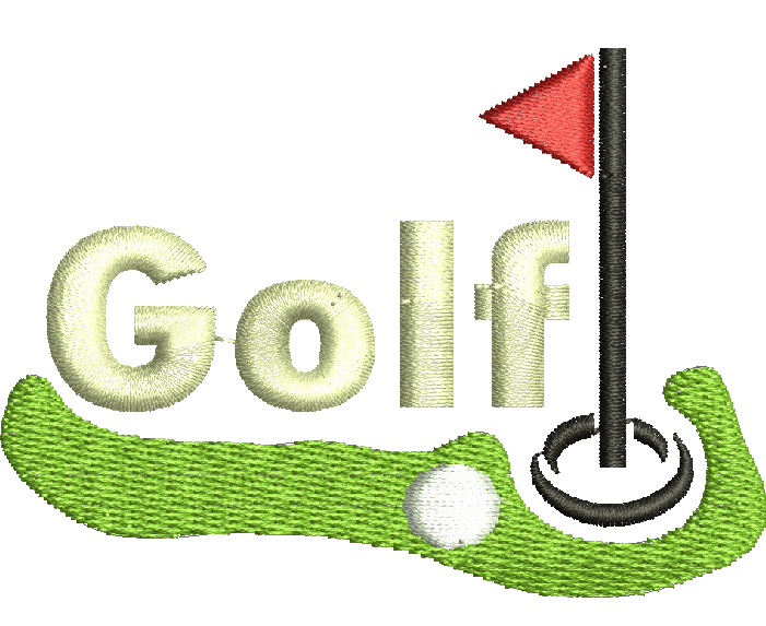 Golf Machine Embroidery Design - 2 Sizes, instantly download 