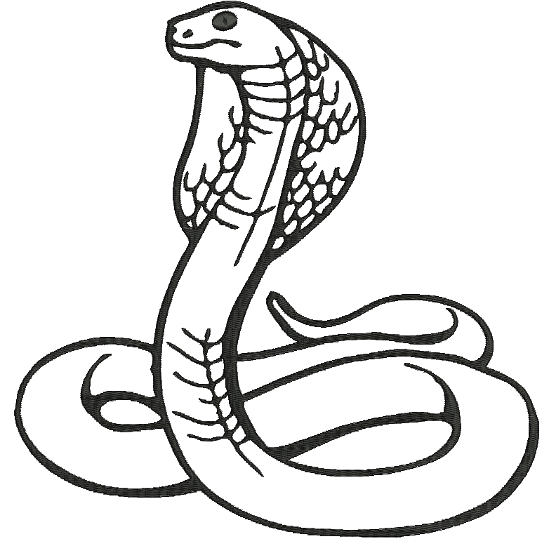 Cobra Machine Embroidery Design, instantly download 