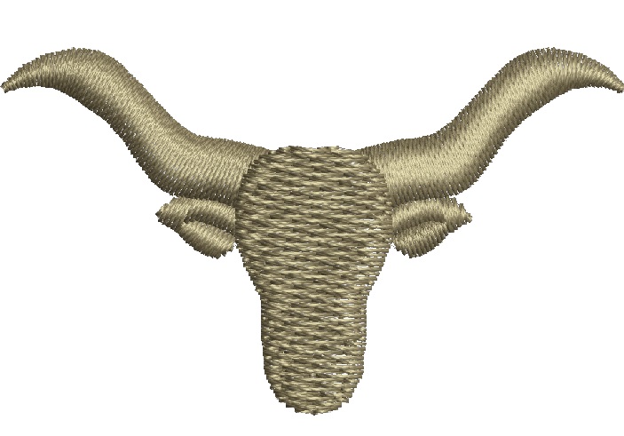 Longhorn Machine Embroidery Design 