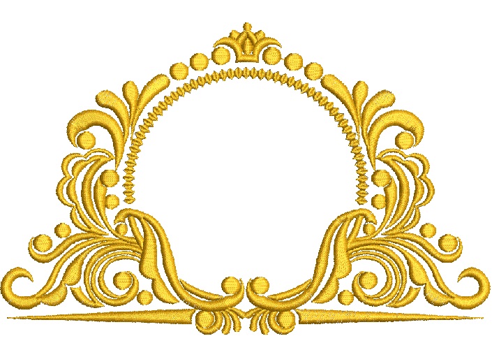 Vintage Frame for Monogram or Name Machine Embroidery Design 