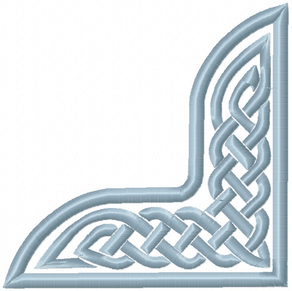 Celtic Corner Machine Embroidery Design 