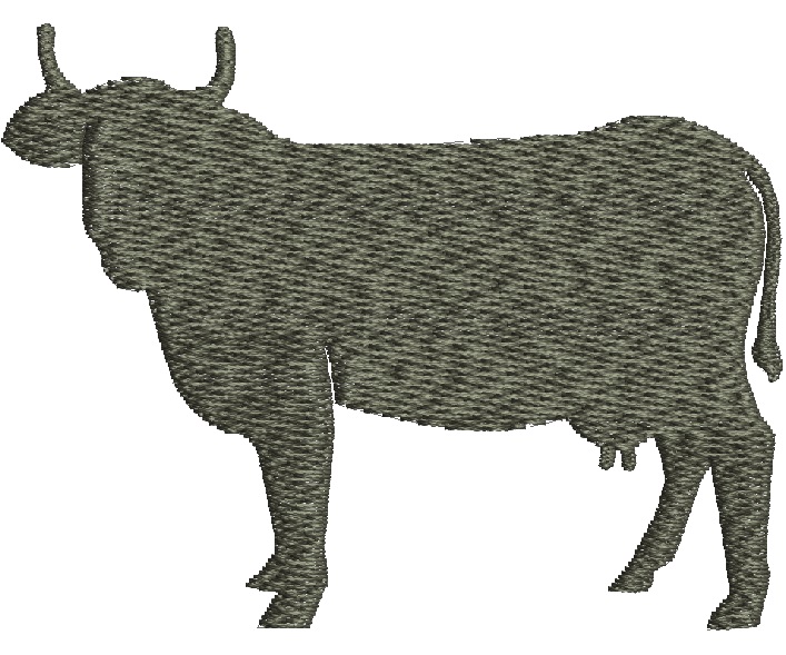 Сow Silhouette Machine Embroidery Design
