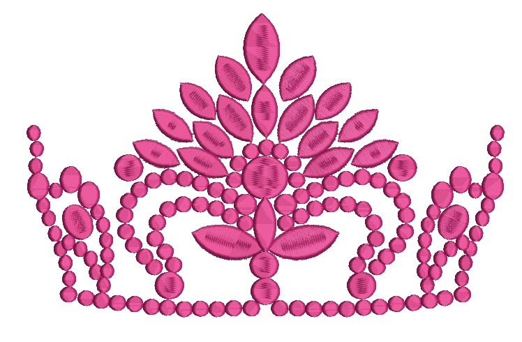Princess crown Machine Embroidery Design 