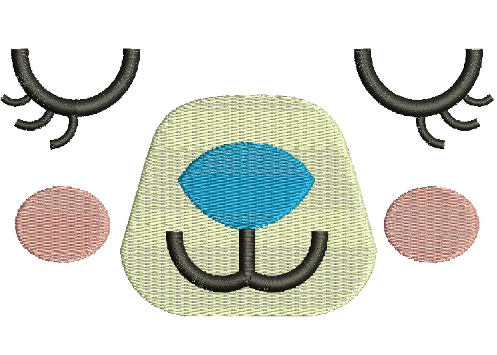 Teddy Bear Muzzle Machine Embroidery Design 