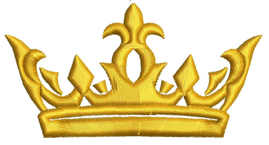 crown machine embroidery design 