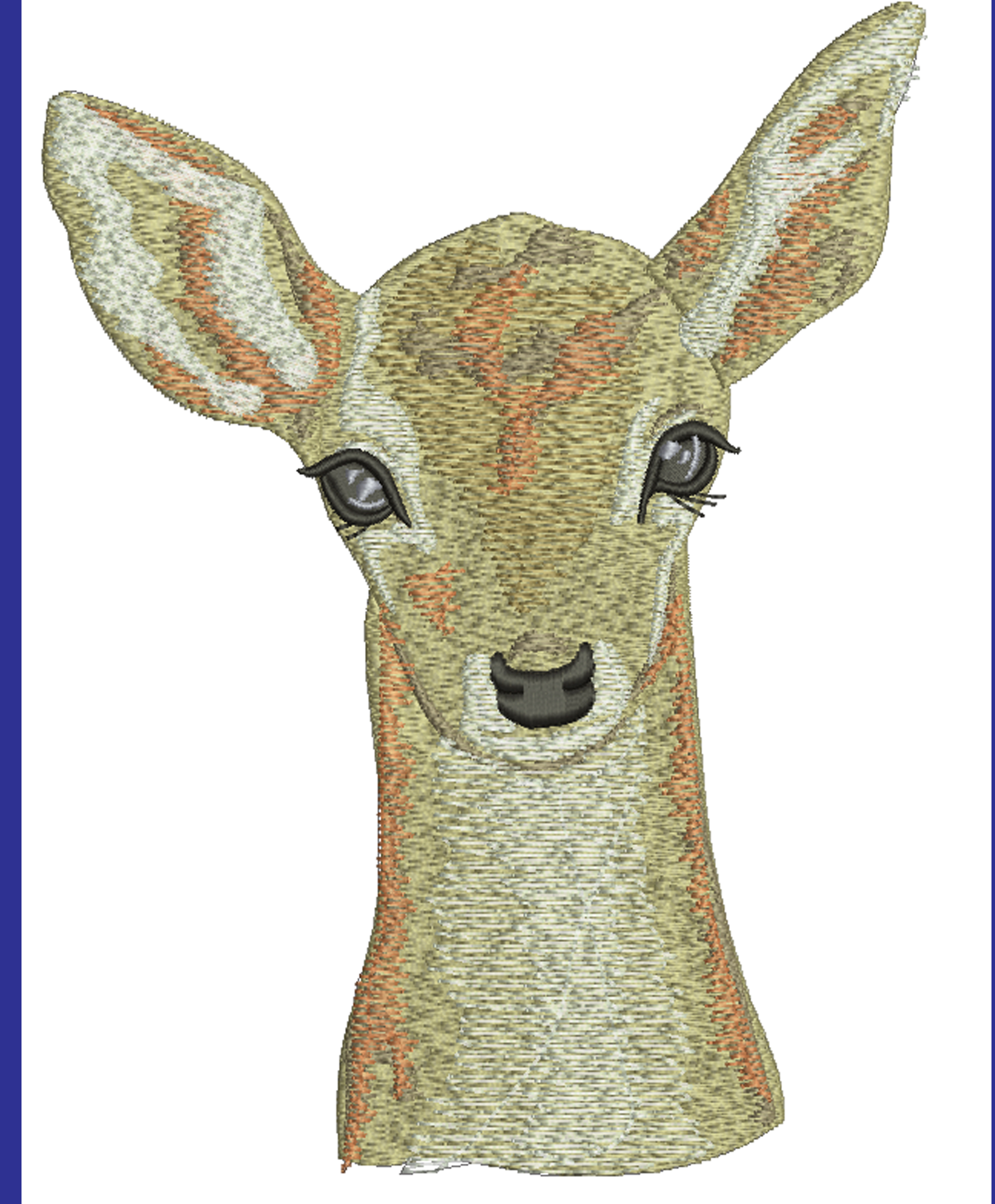 Roe deer Machine Embroidery Design tested 